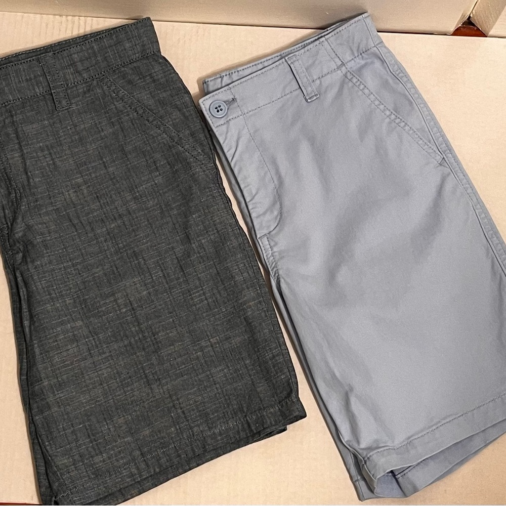 Pair of GAP and Cat & Jack Blue Casual Shorts Cotton Blend Boys size 12 Husky